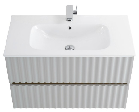База под раковину Art&Max Еlegant AM-ELEGANT-900-2C-SO-GCM-LED Светло-серый матовый