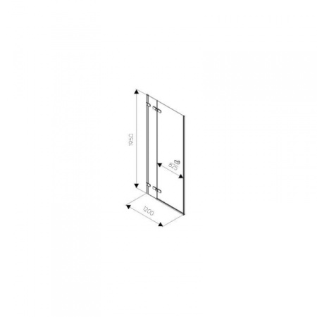 Душевая дверь раздвижная Kolo First (120 см) ZDDS12222003