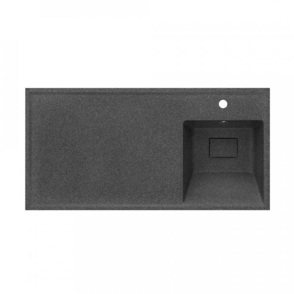 Раковина Aquaton Лайн 1A72073KLF21R, 100 см, литьевой мрамор, правая, графит