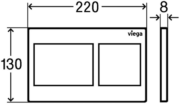Клавиша смыва Viega Prevista Visign for Style 21 8611.1 773236