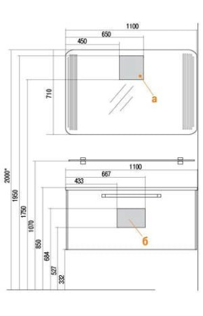 Тумба с раковиной Акватон Валенсия 110 гранат