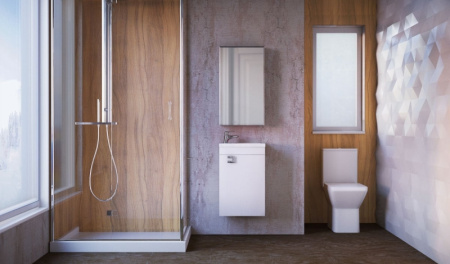 Тумба под раковину RAVAL Kub 40 подвесная белая универсальная Kub.01.40/P/W