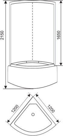 Душевая кабина (120х120х215) Arcus AS-114G
