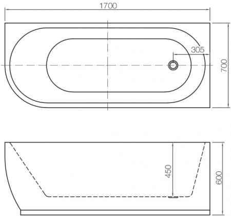 Ванна акриловая NT BATHROOM Lago di Nemi NT101