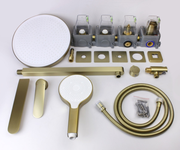 Комплект для душа с изливом Bronze de Luxe Icon 3009CBG Комплект для душа с изливом Bronze de Luxe Icon 3009CBG