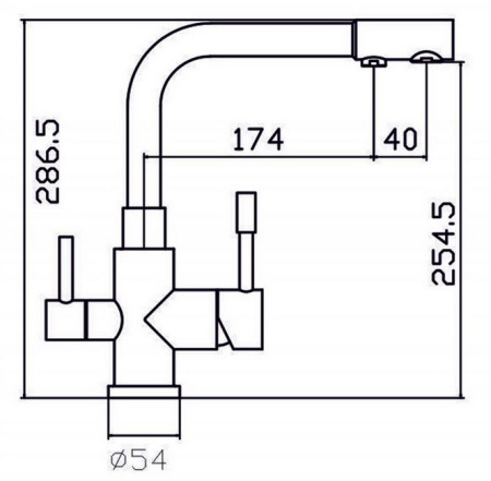 Смеситель для кухни Zorg AER INOX SZR-1339 M