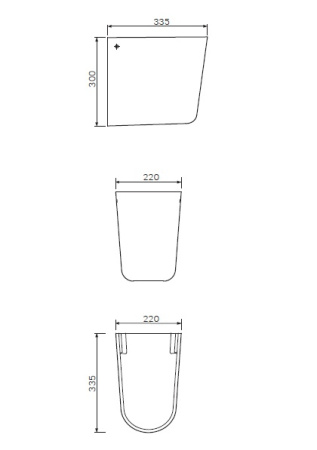 Полупьедестал Am.Pm Like C804970WH