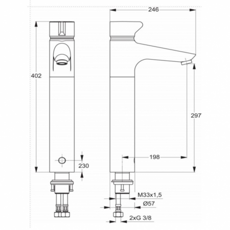 Электронный смеситель для раковины Ideal Standard CERAPLUS A4158AA