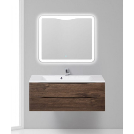 Тумба  под раковину подвесная с двумя выкатными ящиками BelBagno MARINO-1100-2C-SO-RW-P Rovere Moro