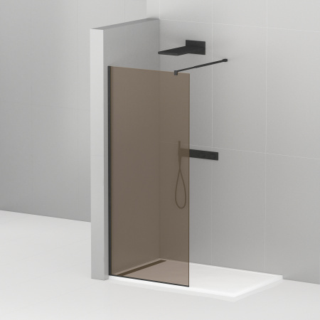 Душевая перегородка 120 см CEZARES LIBERTA LIBERTA-L-1-120-BR-NERO