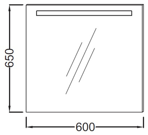 Зеркало с подсветкой (60х65) Jacob Delafon Parallel EB1411-NF 60 см