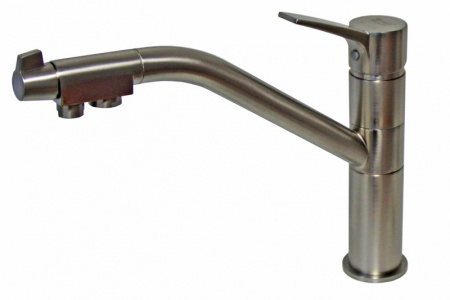 Смеситель для кухни с подключением к фильтру Zorg ZR 401 KF  NICKEL