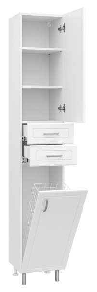 Пенал с бельевой корзиной Misty Мисти 35  Э-05035-01БкП правый