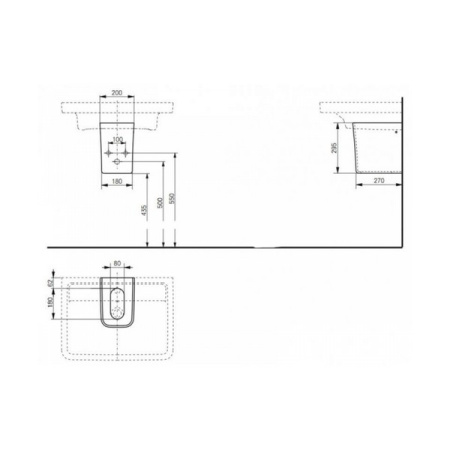 Полупьедестал Toto LW136HFY#W