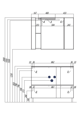 Тумба под раковину Aquaton Марко 100 1A190201MO010