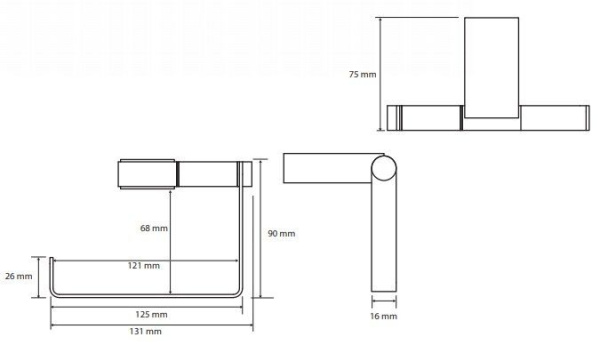 Держатель для туалетной бумаги Bemeta Nero 135012220