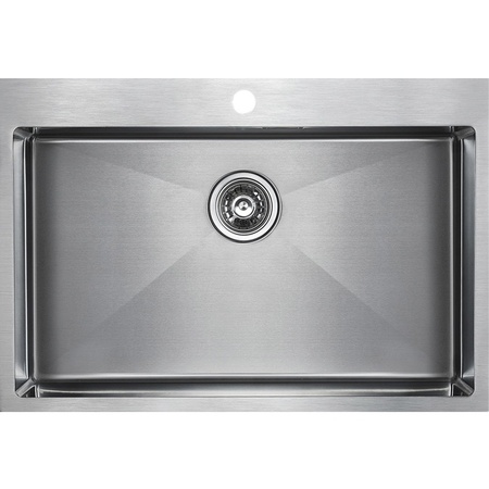 Кухонная мойка Paulmark Saar PM807551-BS брашированная нерж. сталь