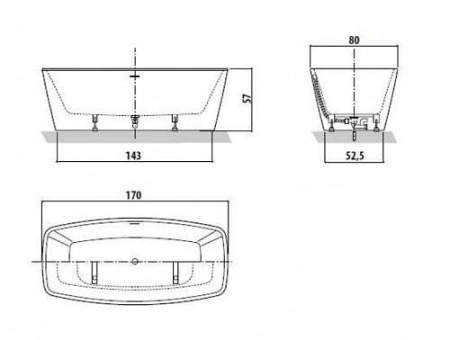 Акриловая ванна Jacuzzi Esprit 9443-815A