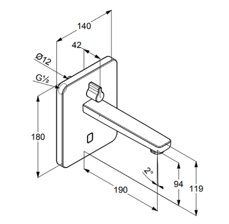 Смеситель для раковины электронный Kludi Zenta 3850005