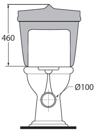 Бачок Azzurra Jubilaeum JUCSMB000000BI/(JUB400/MBL bi)