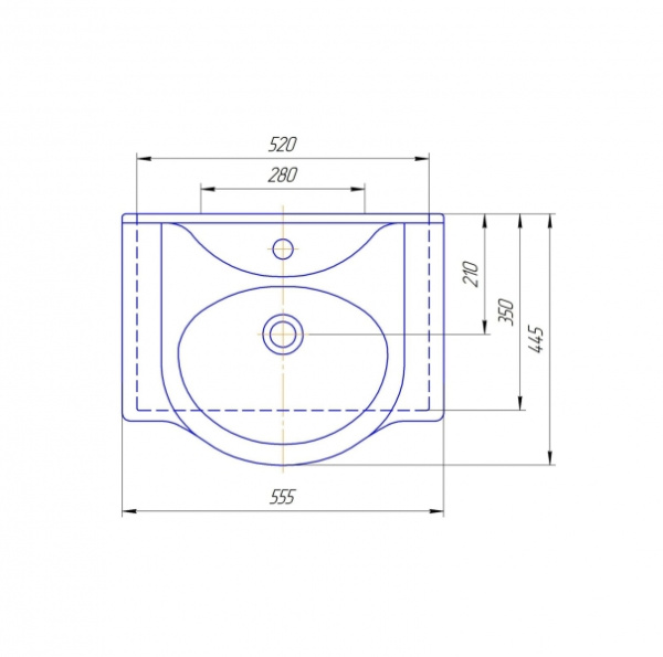 Раковина Kirovit Капри 550