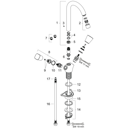 Смеситель для кухни Hansgrohe Logis M31 71280000 хром