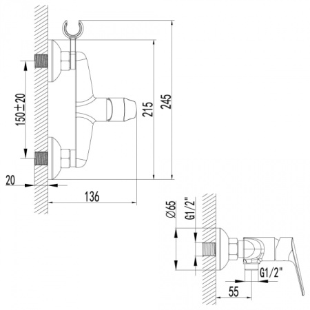 Смеситель для ванны Lemark Partner (LM6559C)