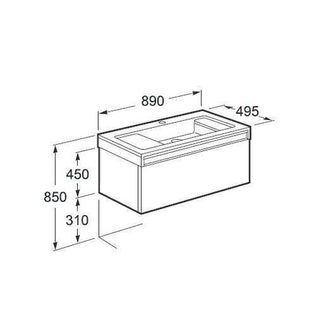Шкафчик с умывальником Roca STRATUM 855715606