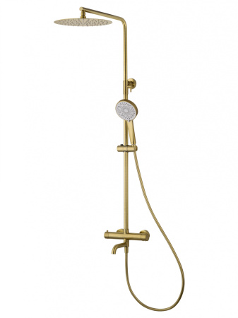 Душевая система с термостатом WONZON & WOGHAND STICK, брашированное золото WW-88739903-BG