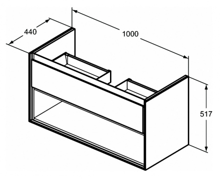 Тумба под раковину Ideal Standard Connect Air 100 см E0828EQ