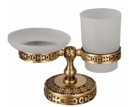 Держатель мыльницы и стакана Zorg Antic AZR 22 BR