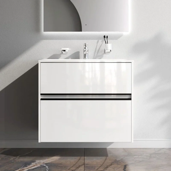 Тумба без раковины 80 см Am.Pm Sense M7BFUX0802WG белый глянец