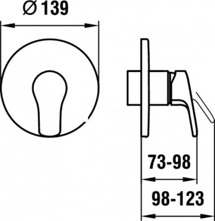 Скрытый смеситель для ванной Laufen Citypro 3.3195.6.004.000.1