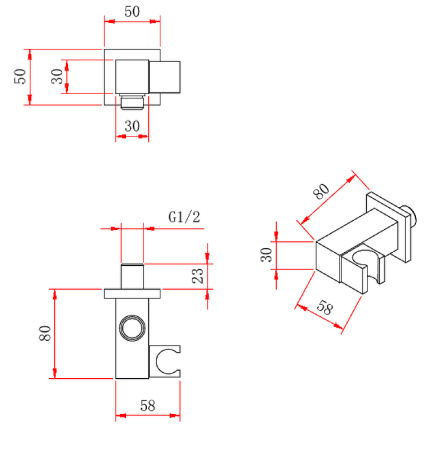 Душевая система Berges Wasserhaus Ventas 3S Black 073006