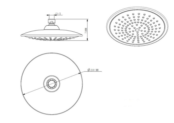 Верхний душ D&K (DC1004859)