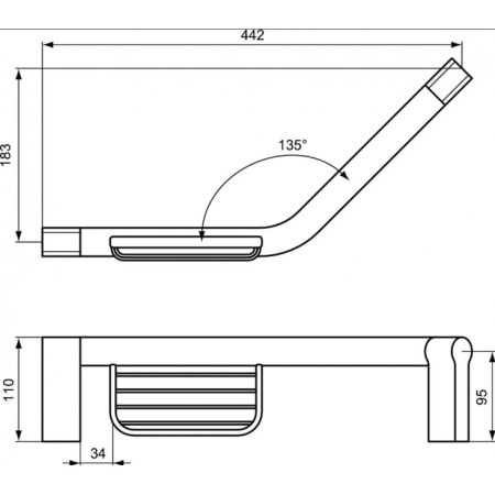 Поручень с мыльницей Ideal Standard Connect A9160AA