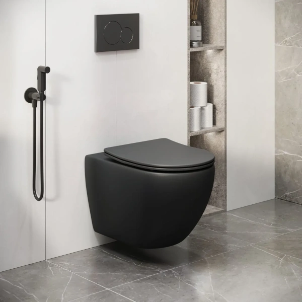 Унитаз подвесной безободковый Grossman  GR-4411BMSQ с сиденьем микролифт