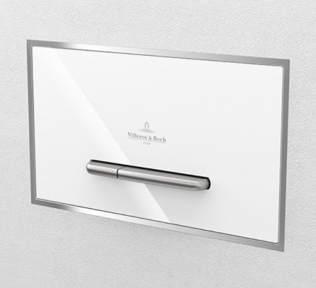 Кнопка смыва унитаза Villeroy&Boch ViConnect 922160RE белое стекло