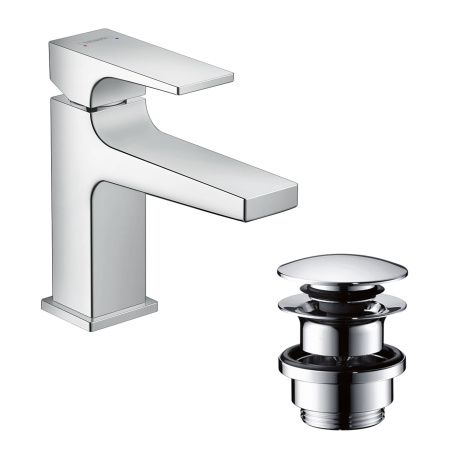 Смеситель для раковины с донным клапаном Push-Open Hansgrohe Metropol 32500000 хром