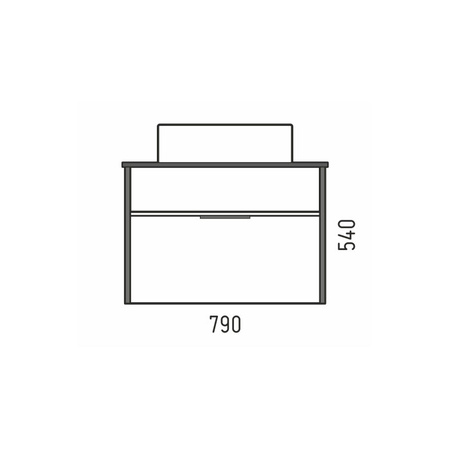 Тумба под раковину Corozo Фрейм 80 V Z1 SD-00000998
