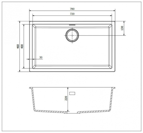 Мойка Reginox Amsterdam 72 R/U (780х460) Pure White R30875