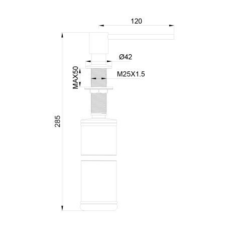 Дозатор для мыла Oliveeka OL-SD02-BN, никель матовый
