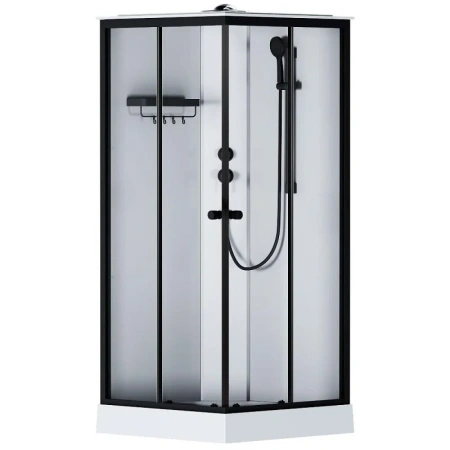Душевая кабина (90х90) Am.Pm X-Joy Square W94C-403-090BT черный матовый