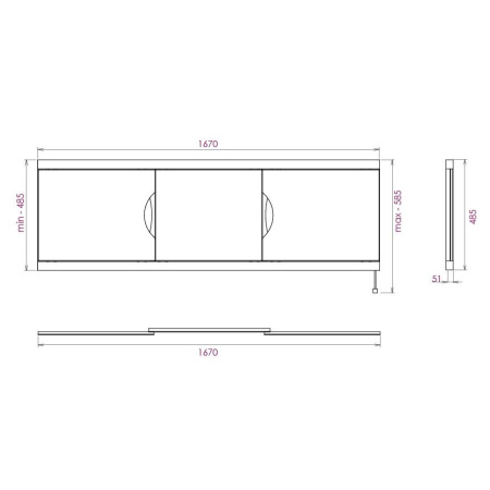 Экран под ванну Onika Лагуна 170 517015