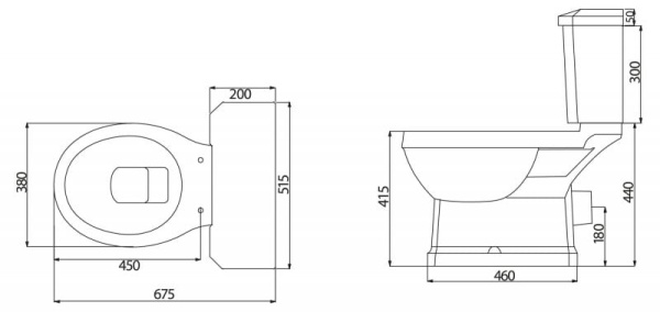 Бачок для унитаза BelBagno Trevi BB135T Бачок для унитаза BelBagno Trevi BB135T