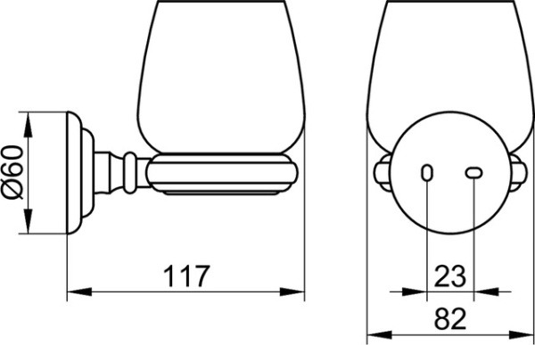 Стакан для зубных щеток Keuco Astor 02150 019000 (02150019000) хром