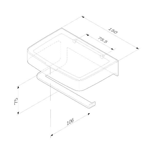 Держатель для туалетной бумаги с коробкой Am.Pm Inspire 2.0 A50A341500