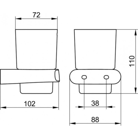 Стакан для зубных щеток Keuco Elegance 11650019000