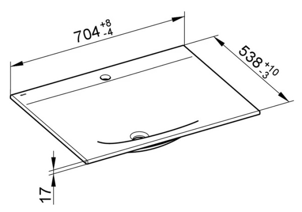Раковина встраиваемые сверху Keuco Edition 11, 31140310701