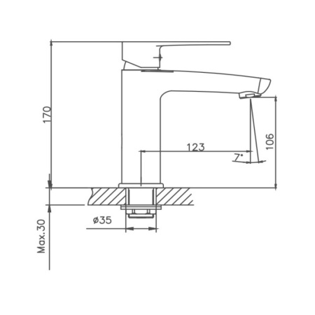 Смеситель для раковины Cron CN10523